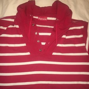 Supreme candy stripped hoodie in large